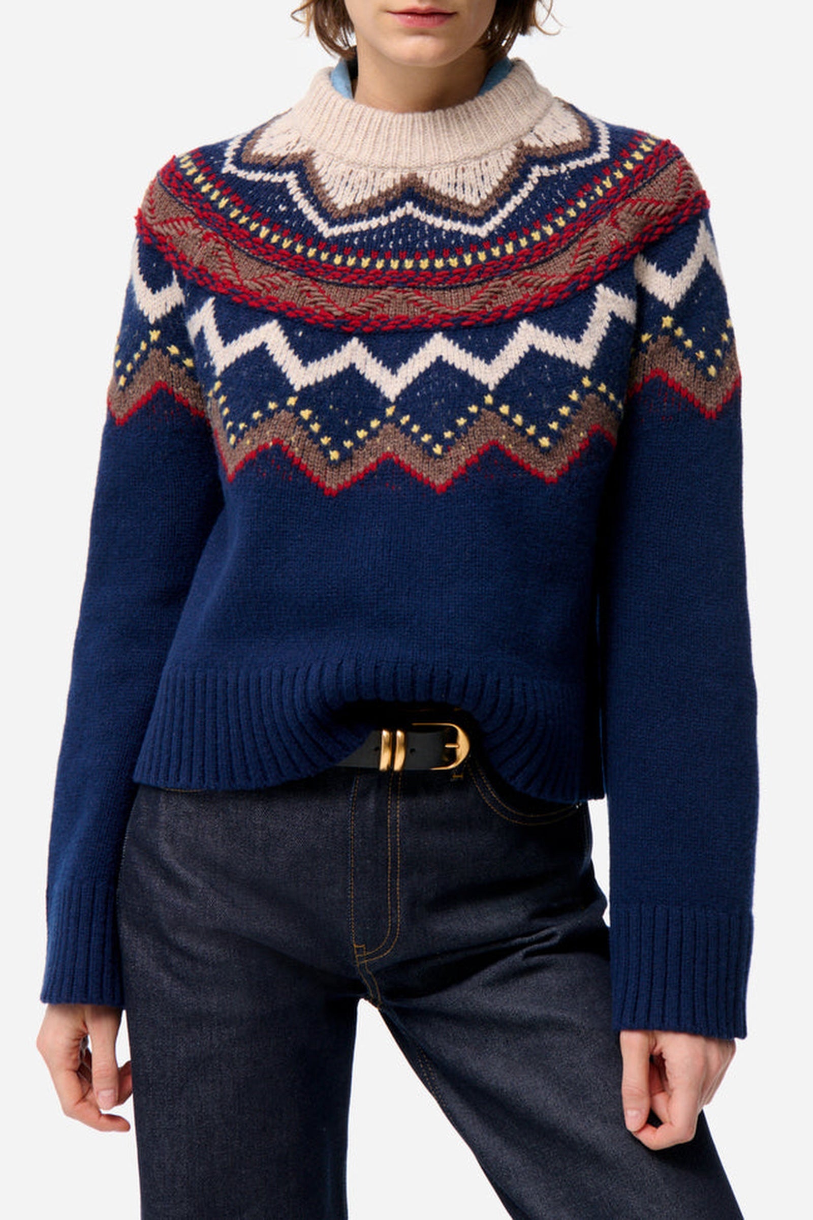 RECO : 110 // Pull Fenicia en laine - Marine