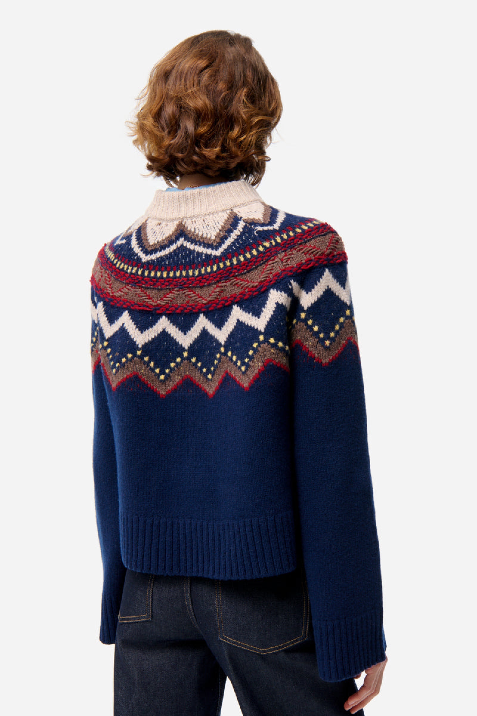 Pull Fenicia en laine - Marine