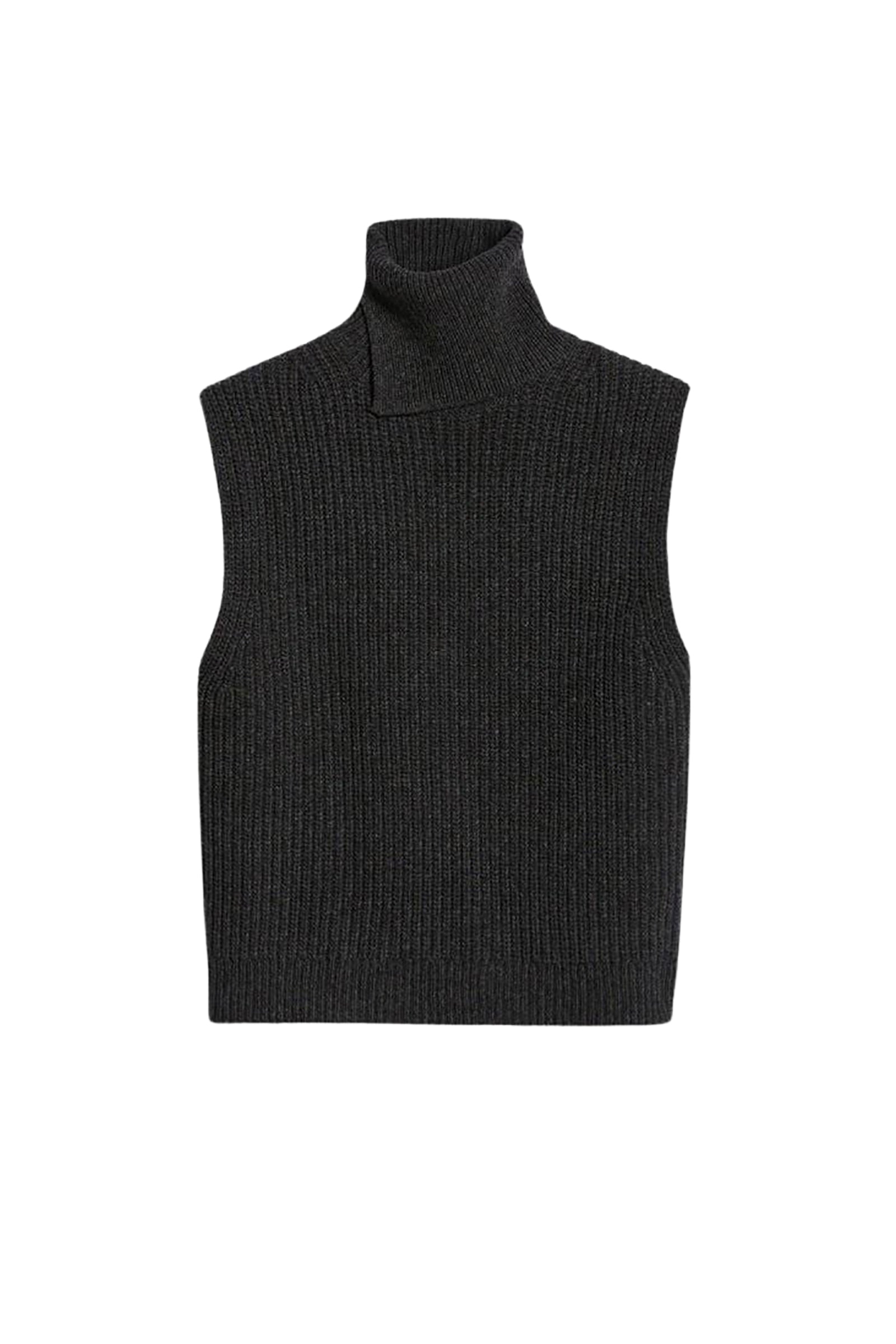 Pull sans manches Finley en laine - Anthracite