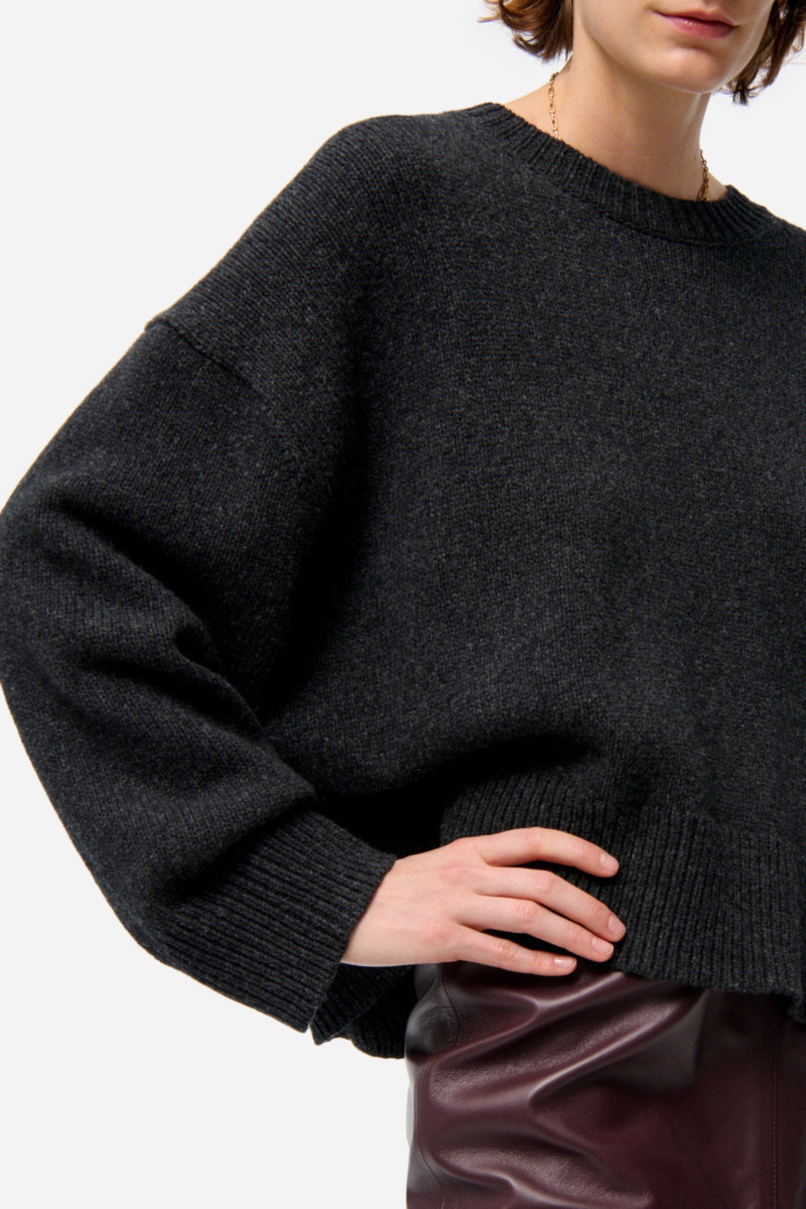 Pull Fortuna en laine - Anthracite