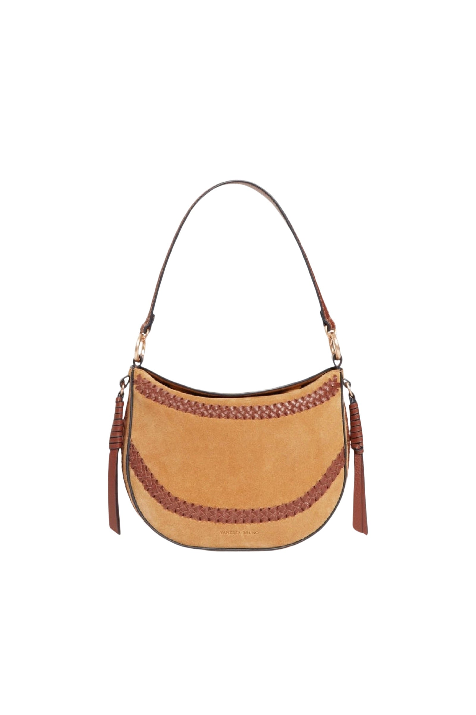 RECO : 180 // Petit cabas Daily en cuir velours - Caramel