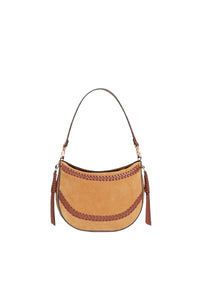 Small Daily tote bag in suede leather - Caramel