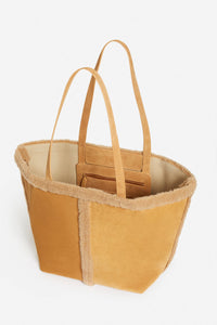 Grand cabas Daily en suède - Caramel