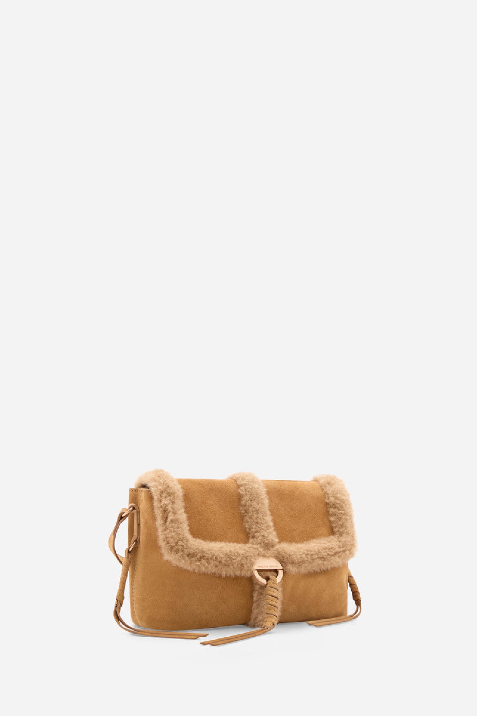 Othilia small leather bag - Caramel