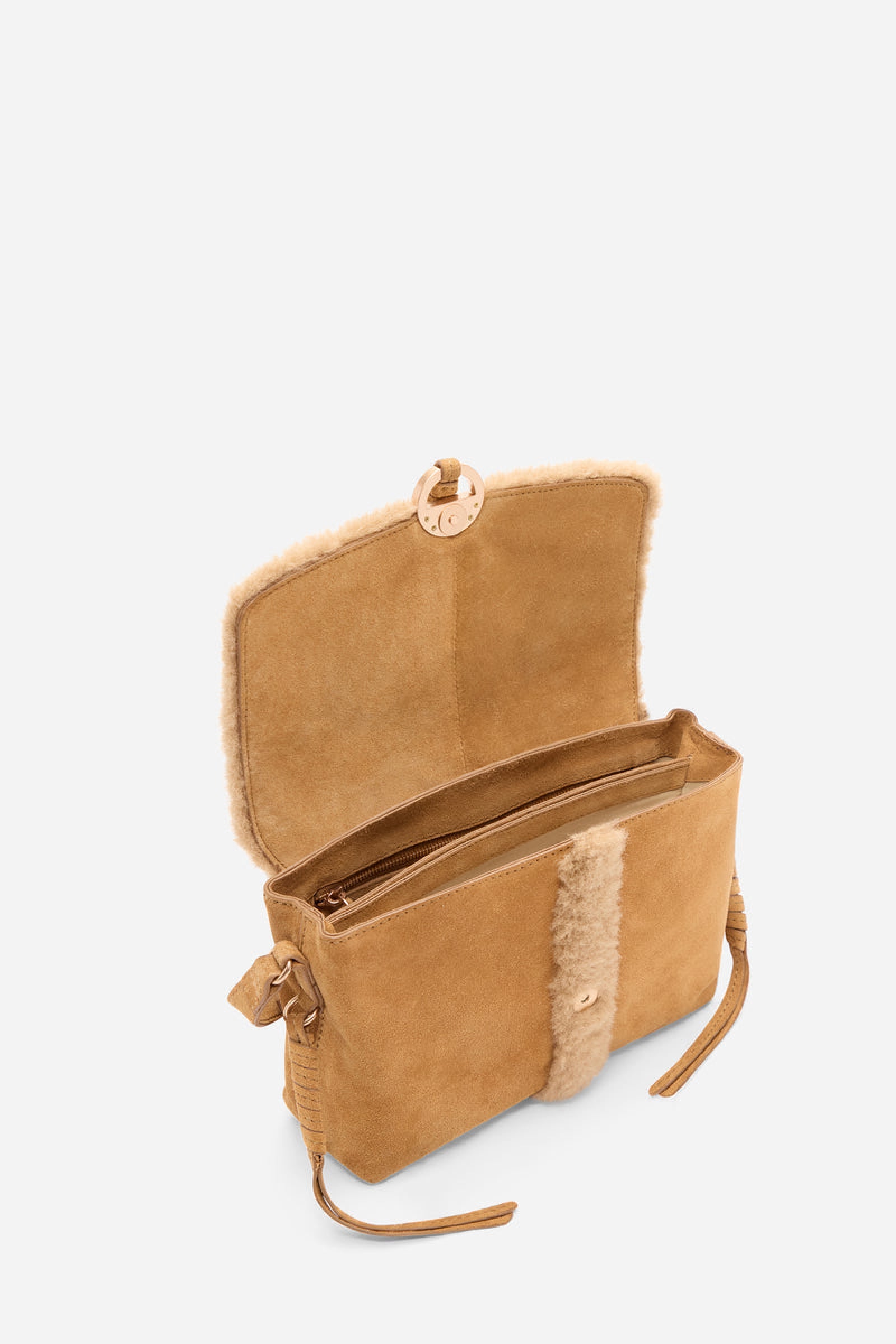 Othilia small leather bag - Caramel