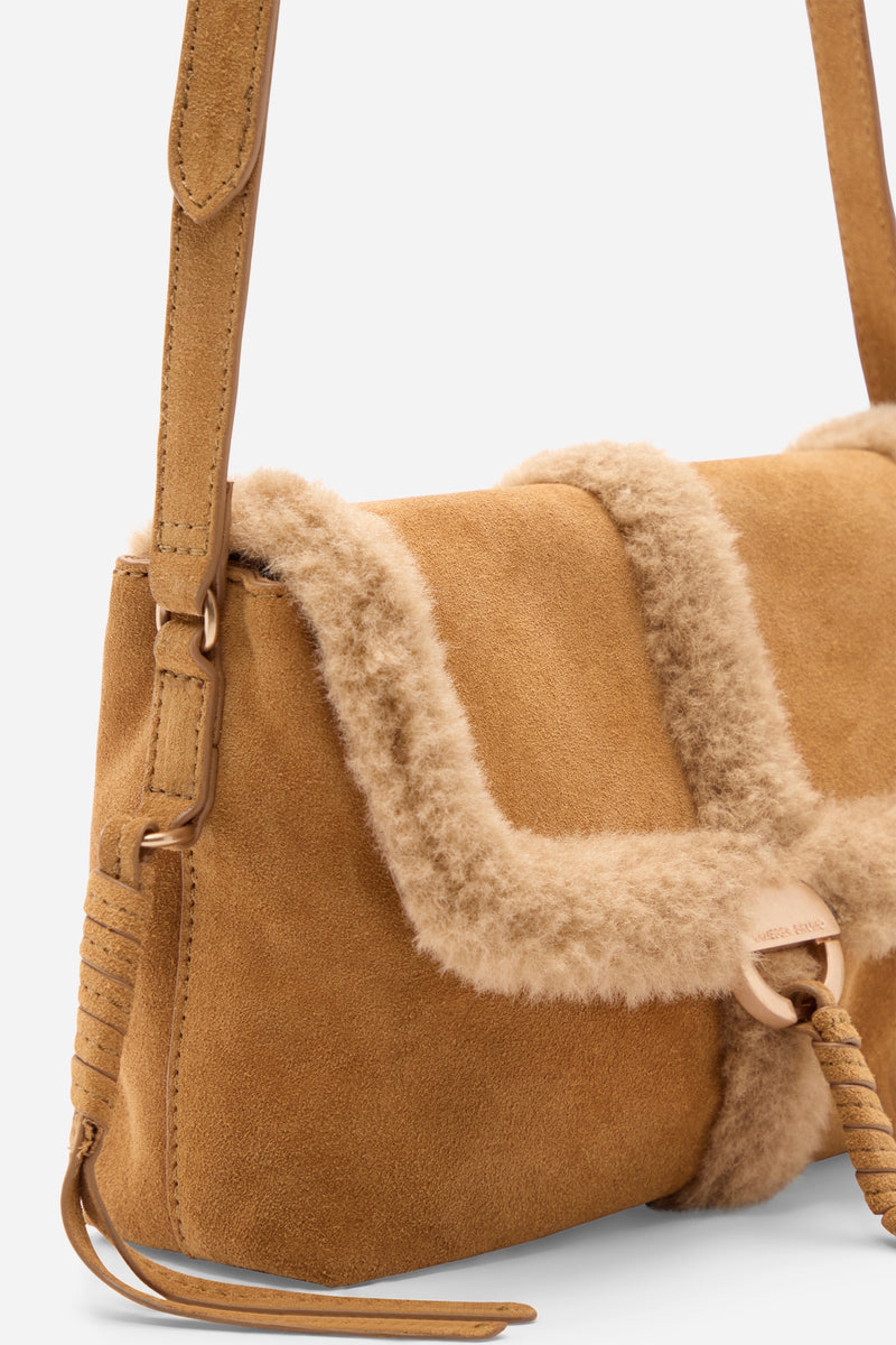 Othilia small leather bag - Caramel