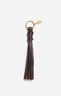 Charm Pompom En Cuir