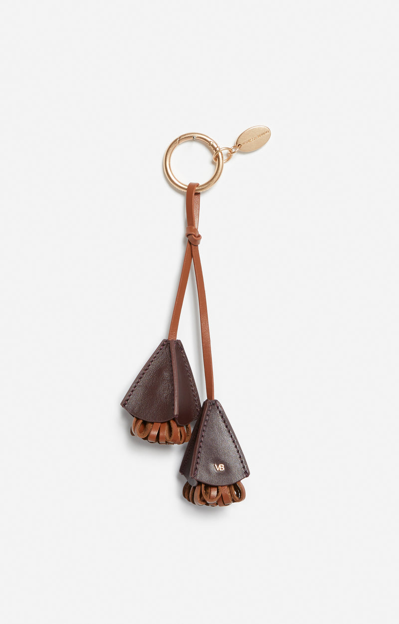Charm Fleur En Cuir