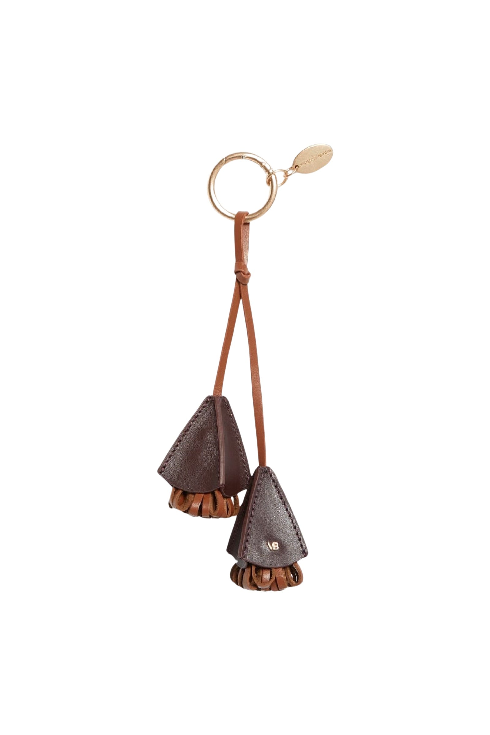 RECO : 30 // Charm fleur en cuir - Cognac