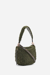Small Daily bag in shearling - Khaki