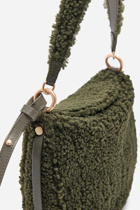 Small Daily bag in shearling - Khaki