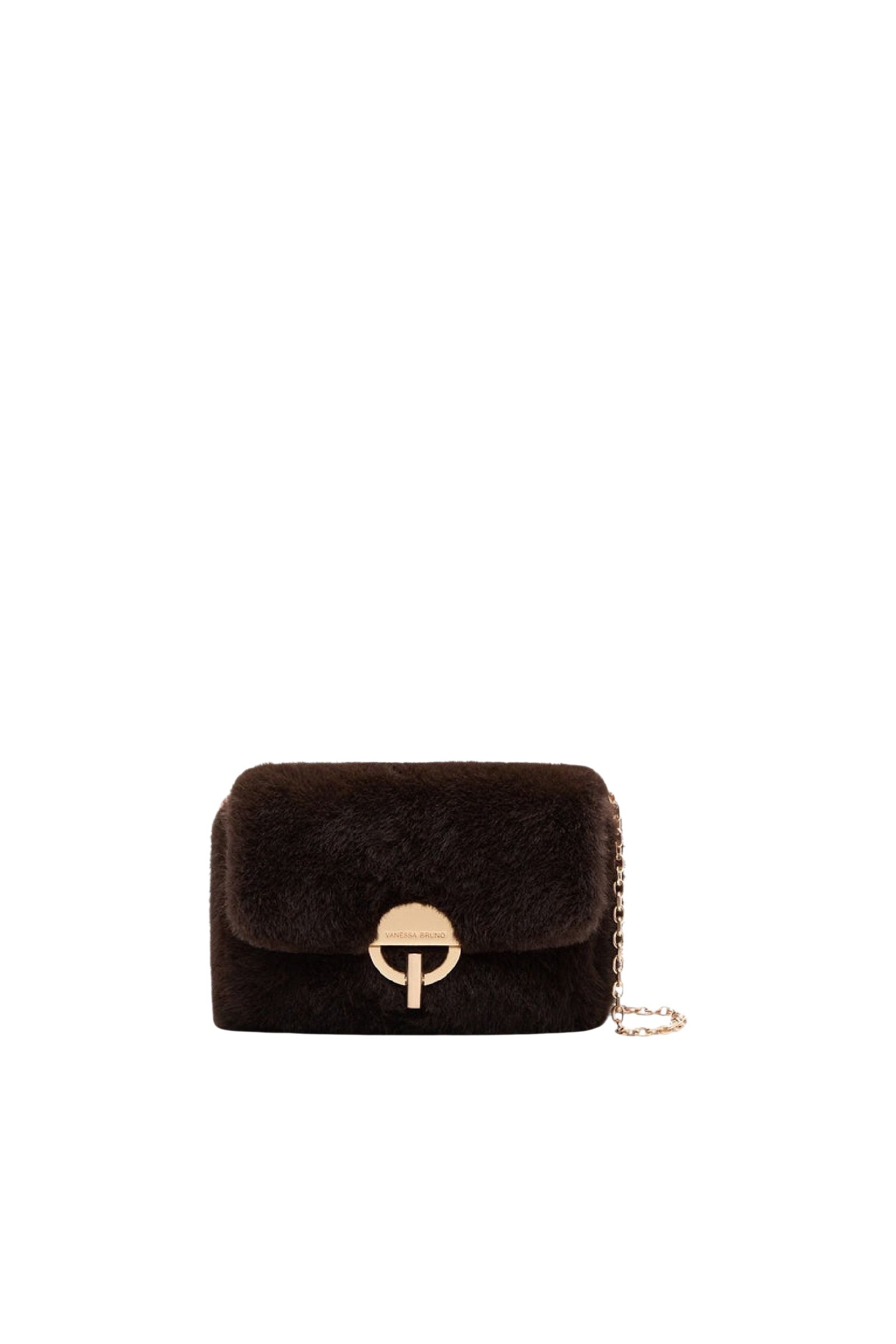 RECO : 250 // Sac Moon moyen en fausse fourrure - Chocolat