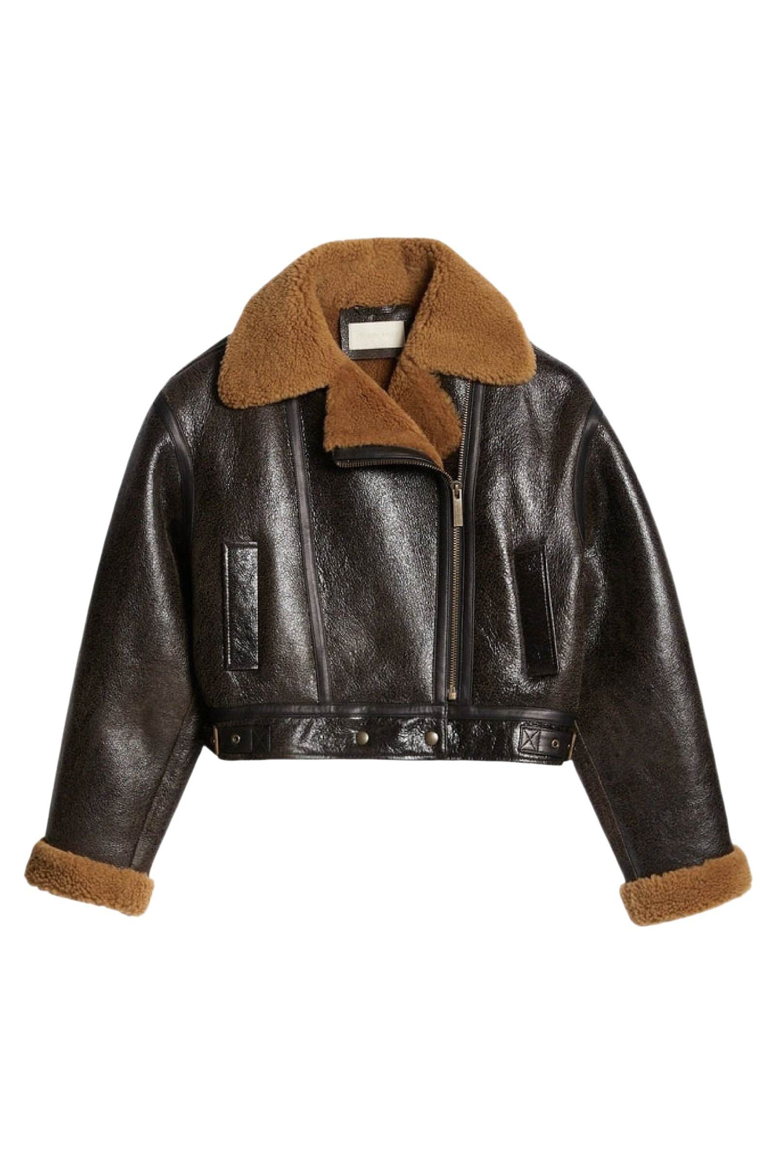 RECO : 500 // Blouson Fernie en cuir - Brun