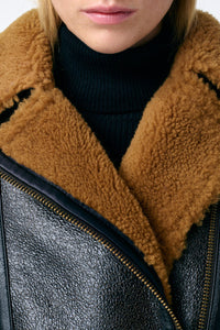 RECO : 500 // Blouson Fernie en cuir - Brun