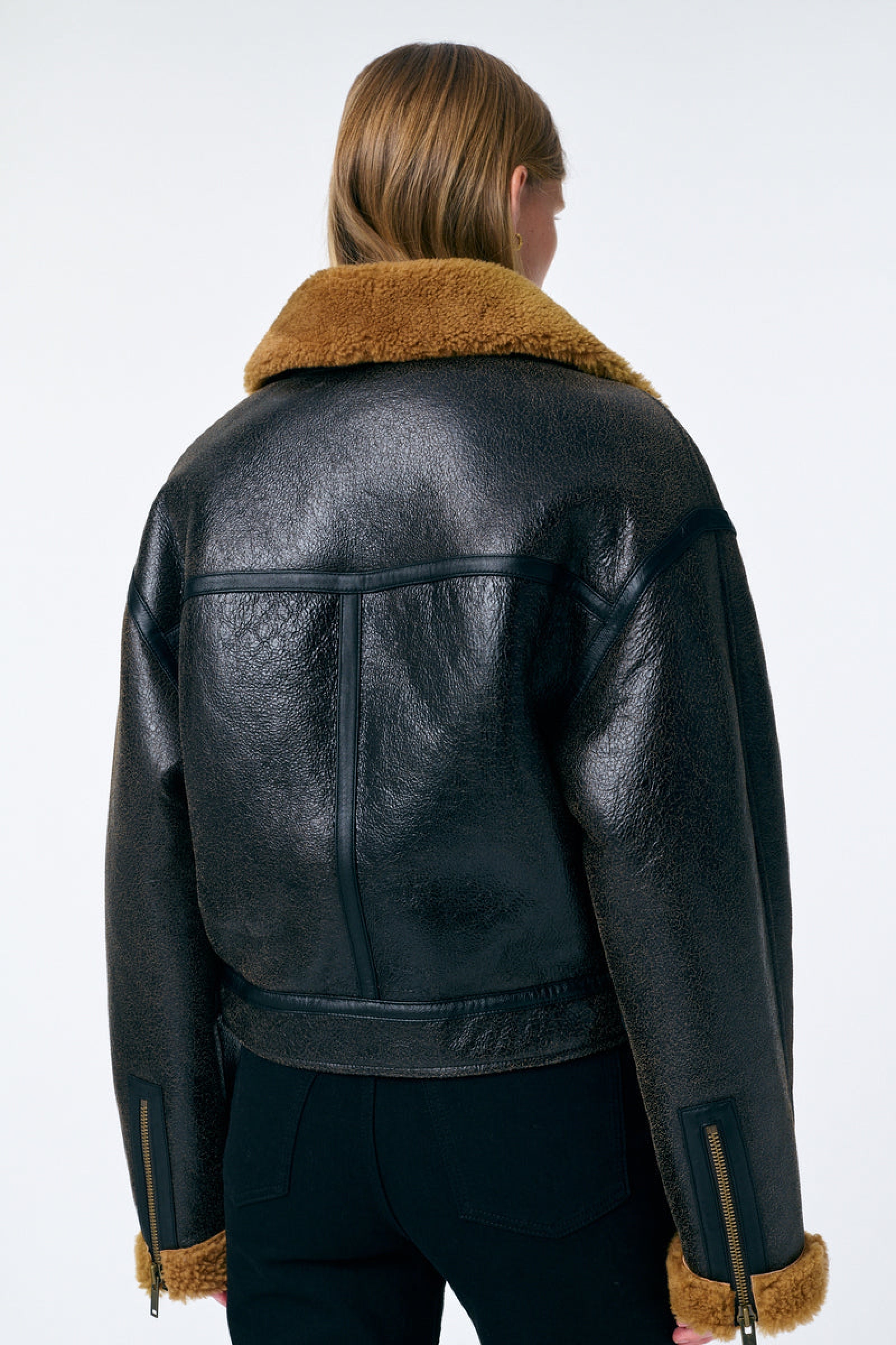 Fernie leather jacket - Brown