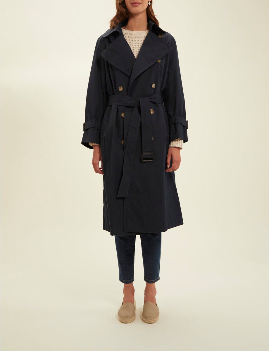 1qty RELIQUAT 150€ 100%  / Trench-coat Blake ceinturé - Blue Navy