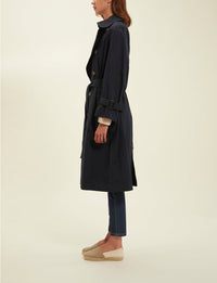1qty RELIQUAT 150€ 100%  / Trench-coat Blake ceinturé - Blue Navy