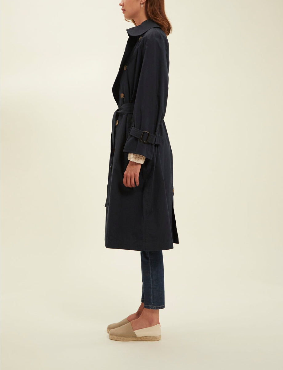 1qty RELIQUAT 150€ 100%  / Trench-coat Blake ceinturé - Blue Navy