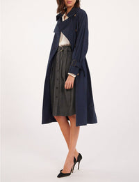 1qty RELIQUAT 150€ 100%  / Trench-coat Blake ceinturé - Blue Navy