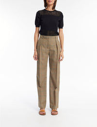 4qty RELIQUAT 75€ 0%  / Pantalon Hector à pinces en laine - Beige