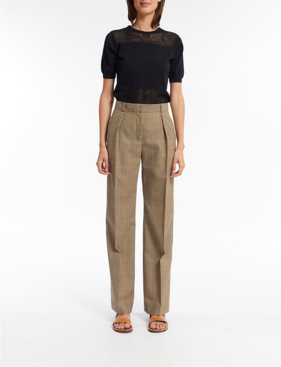 4qty RELIQUAT 75€ 0%  / Pantalon Hector à pinces en laine - Beige
