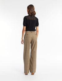 4qty RELIQUAT 75€ 0%  / Pantalon Hector à pinces en laine - Beige