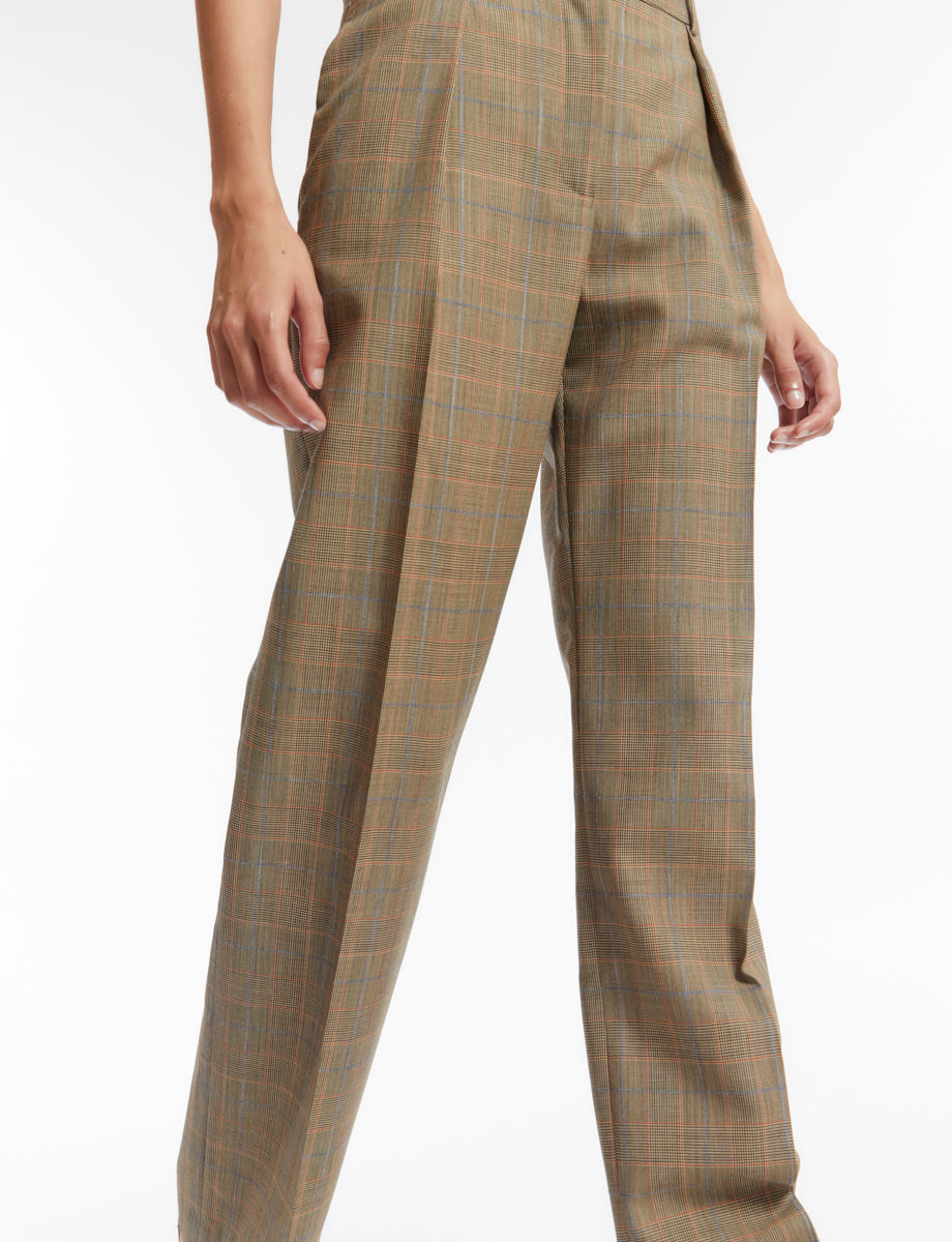 4qty RELIQUAT 75€ 0%  / Pantalon Hector à pinces en laine - Beige