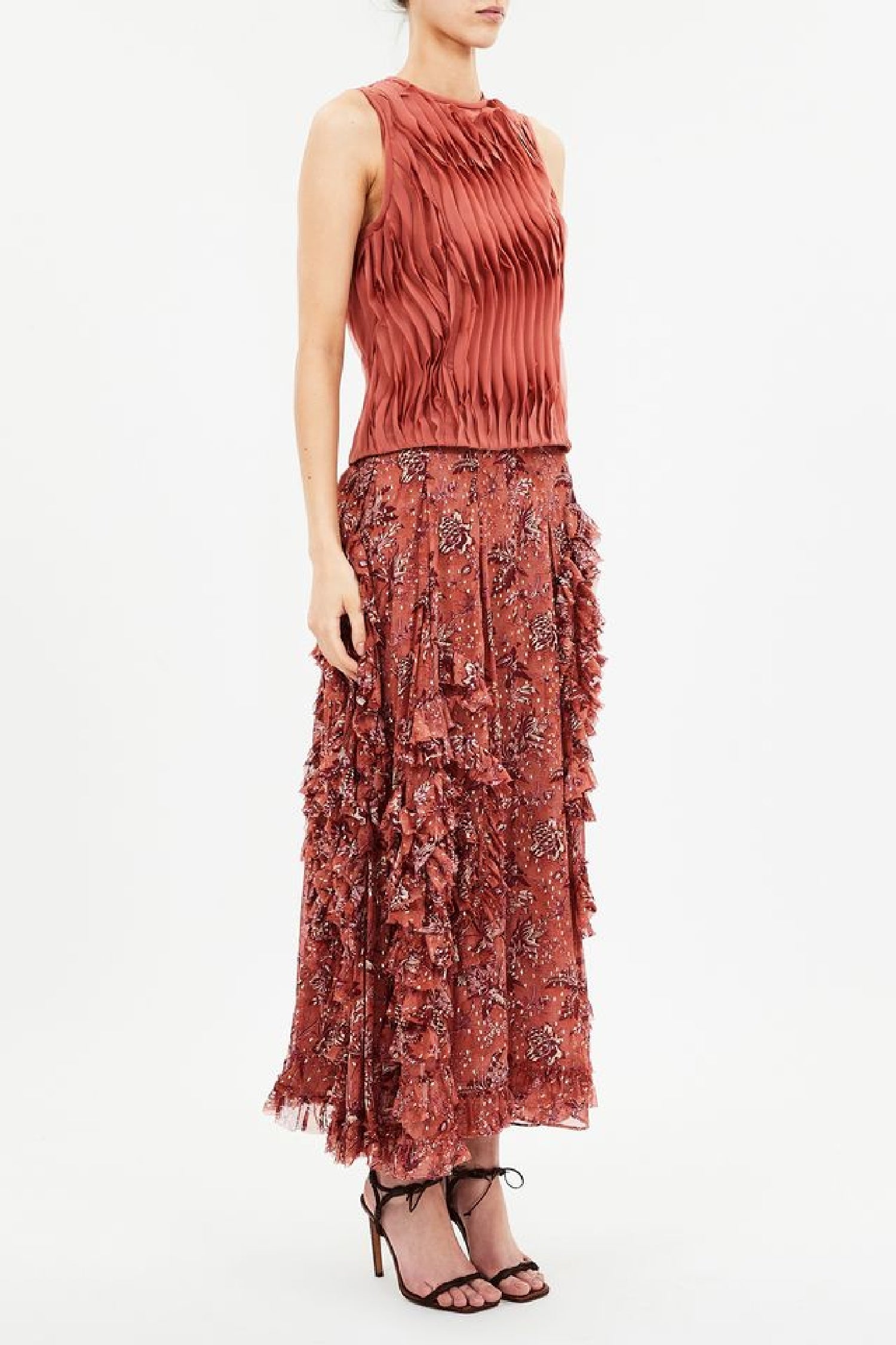 Top Celina sans manches - Chestnut