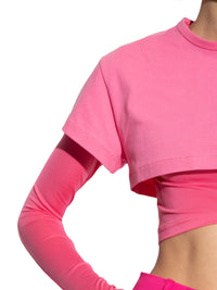 PINK LE DOUBLE TSHIRT