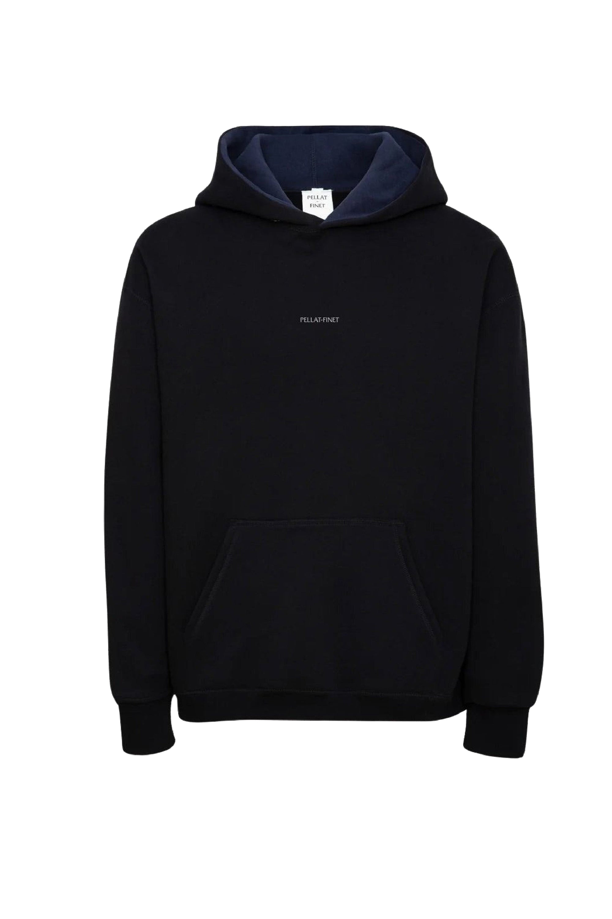 Sweat à capuche unisexe Jackie en coton - Noir & Encre & Lait