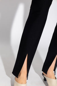 Pantalon skinny fendu en lin - Black