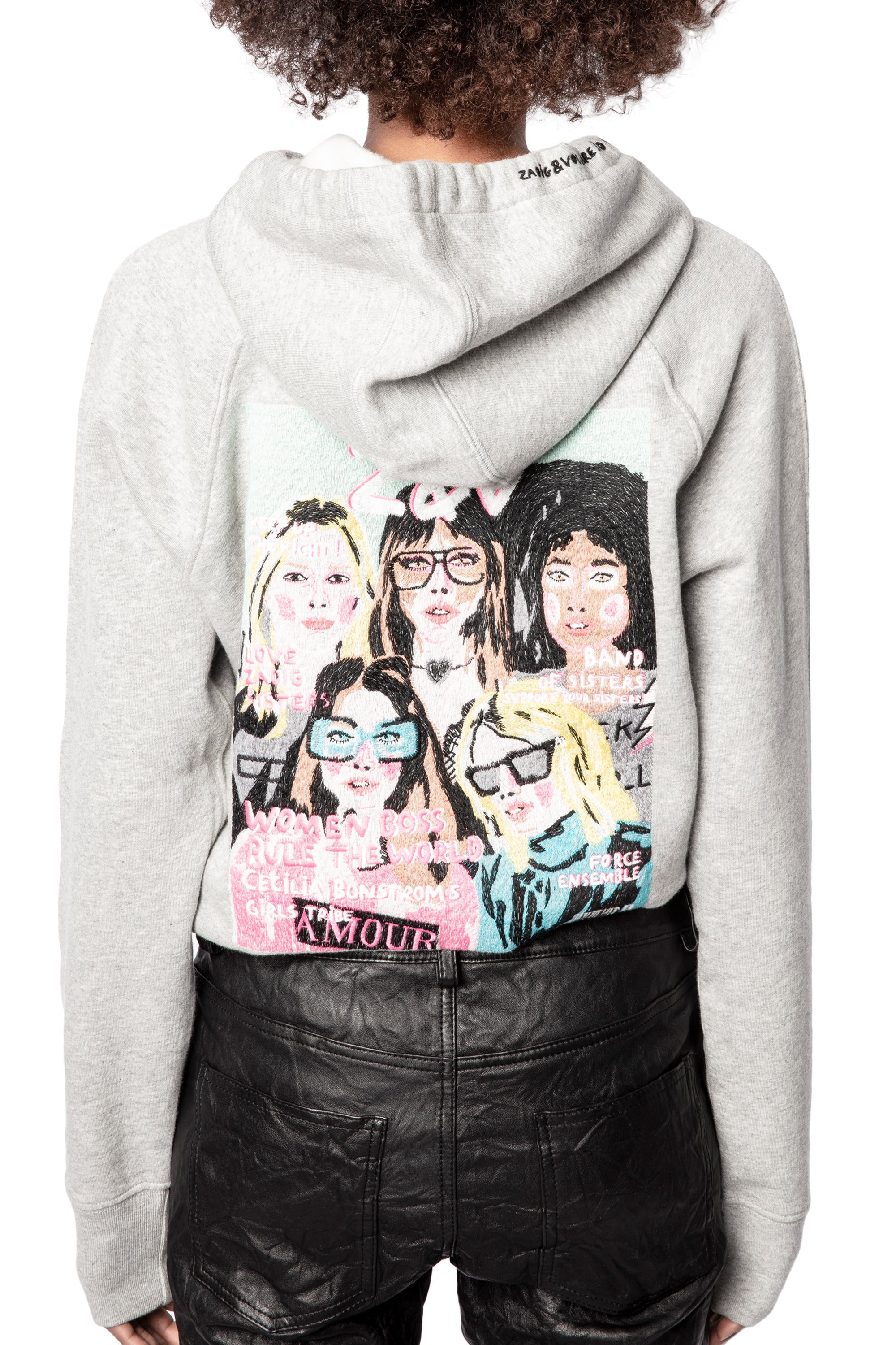 ZHORS CHINA GREY LINE CLIPPER BAND OF SISTERS SWEATSHIRT