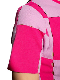 T-shirt court Gelato en maille - Multicolore Pink