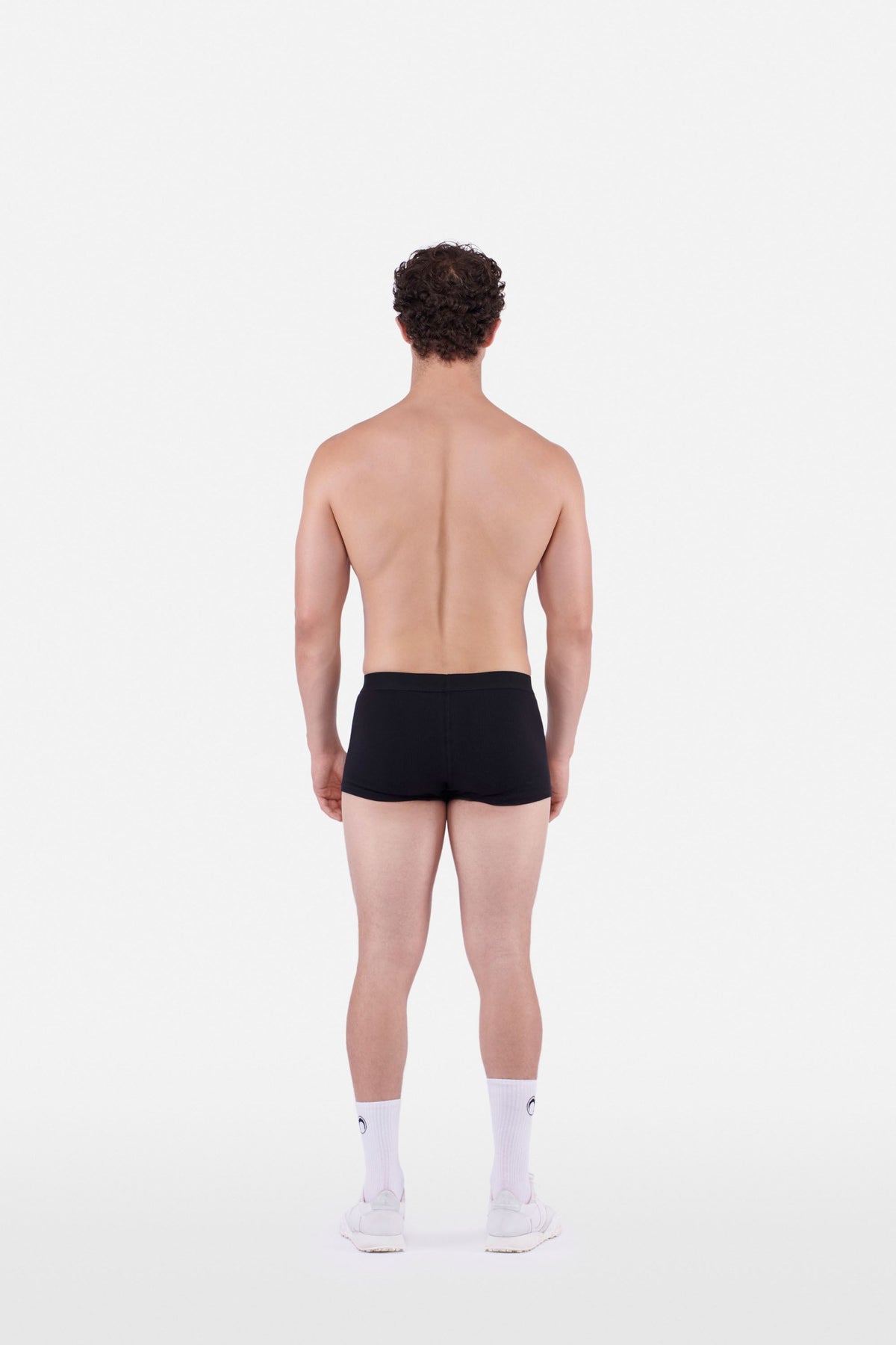 Boxer côtelé en coton - Black