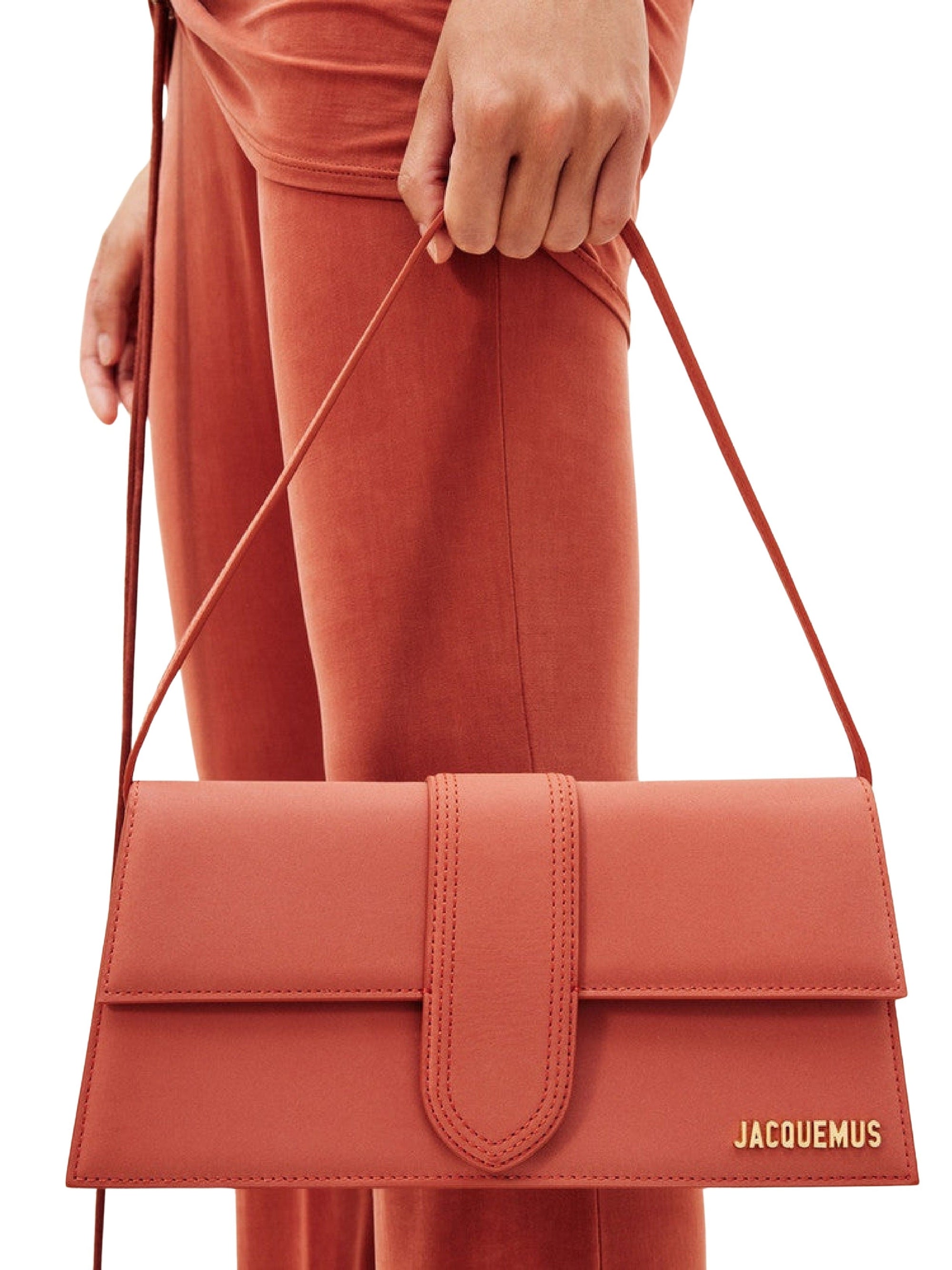 Grand sac Bambino avec logo en cuir - Orange