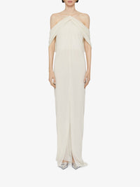 KNOT LONG DRESS WITH BACK DRAPPED