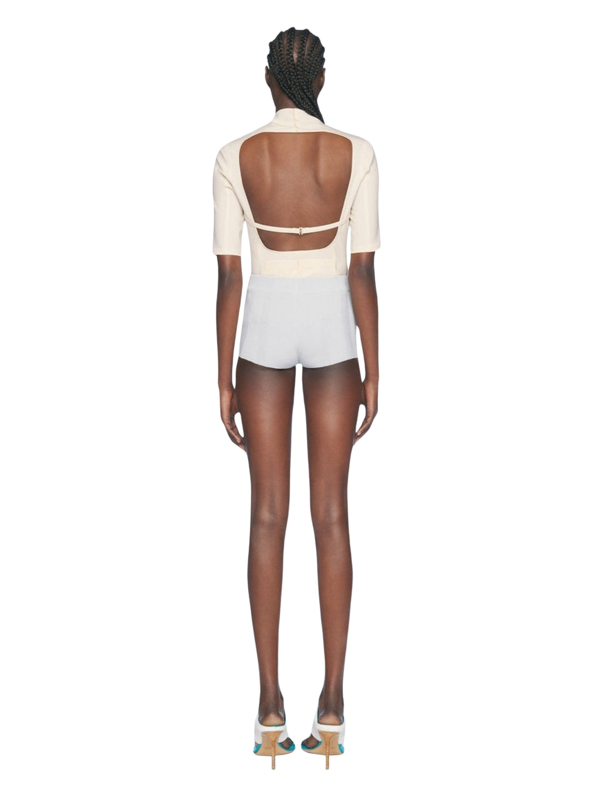 60€ / 1 sold //73 QTY / ST1%   Short Basgia en maille - Light Grey