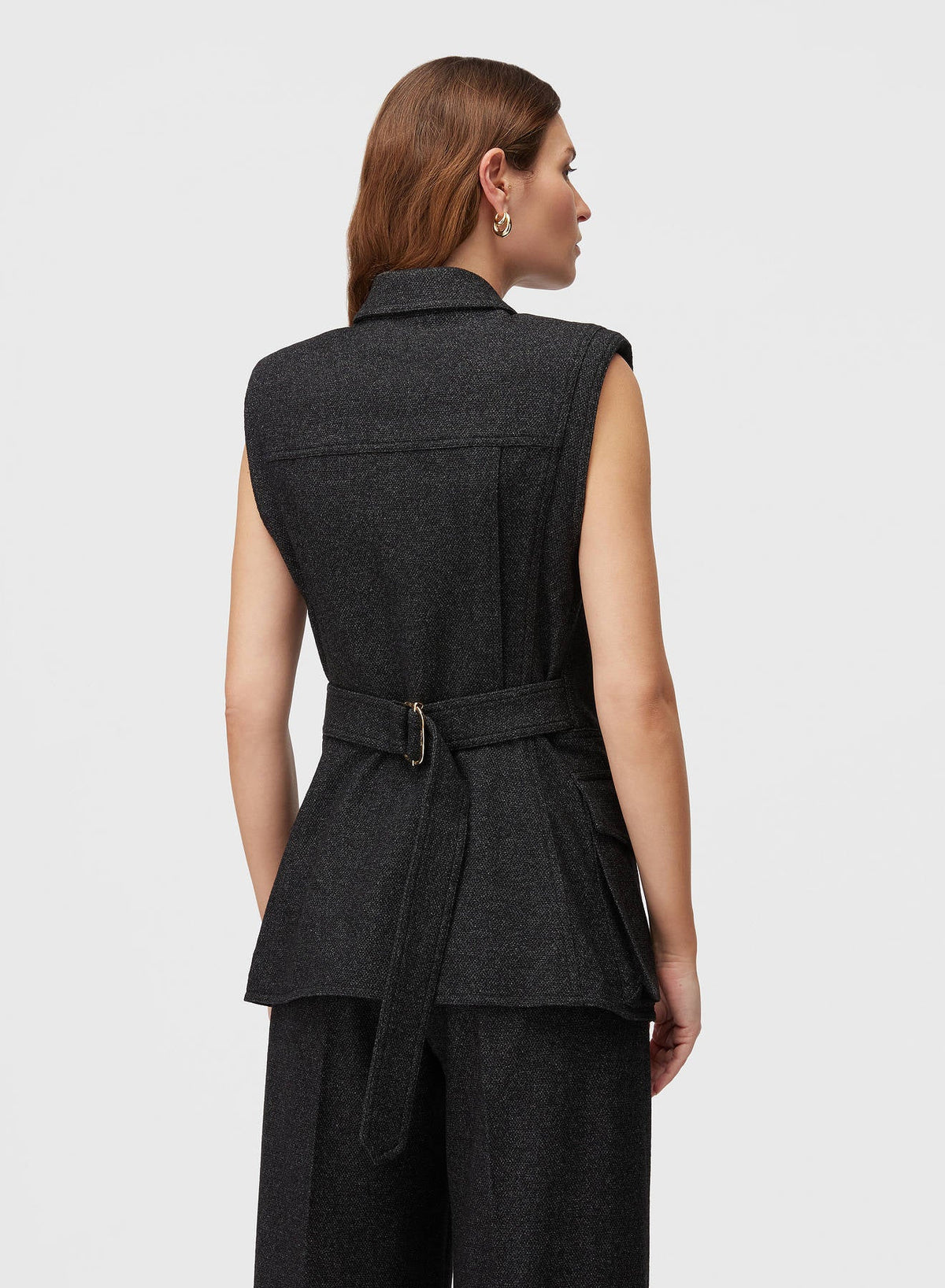 BLACK HEAVY JERSEY SAHARIENNE VEST