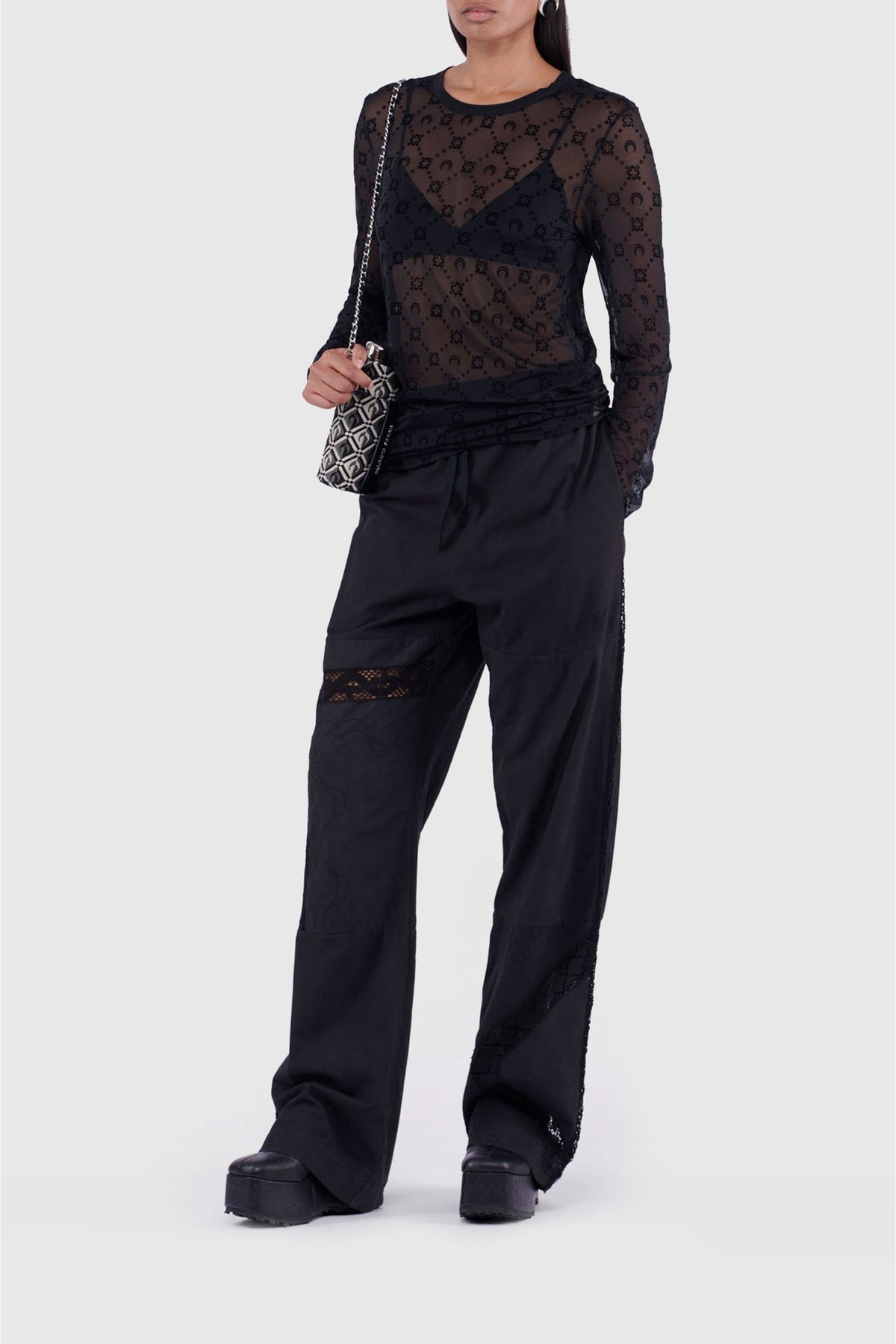 SOUTIEN-GORGE MESH FLOCK MOONOGRAM