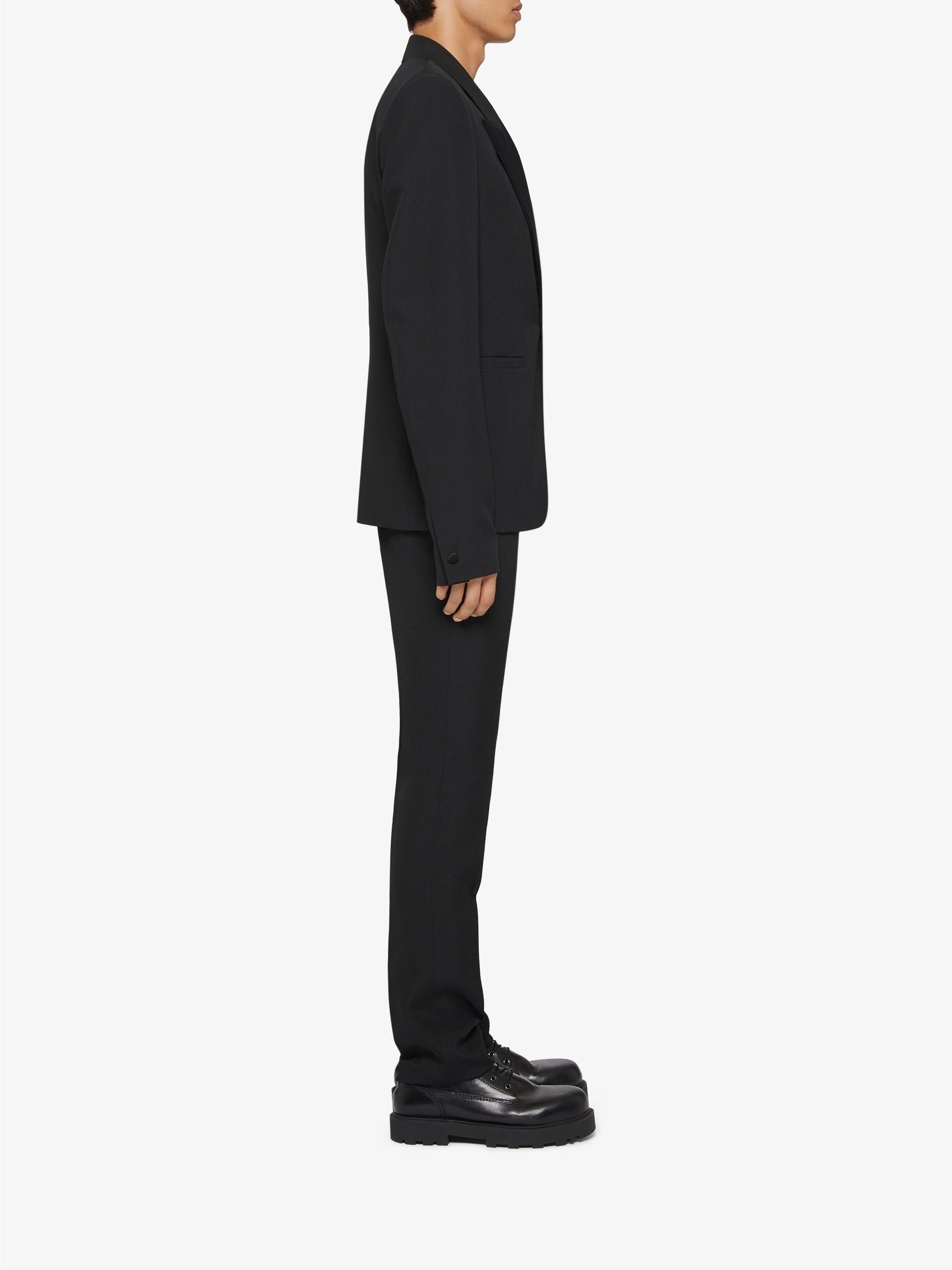 EXTRA FITTED JACKET SATIN PEAK LAPEL