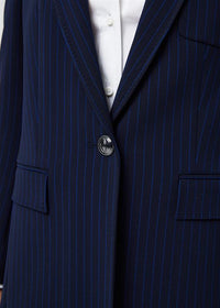 Veste longue double toile - Marine