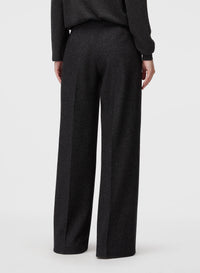 BLACK HEAVY JERSEY RELAXED PANTS