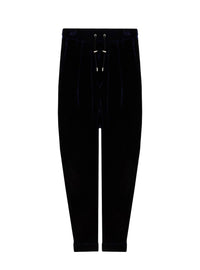 Pantalon en cuir - Bleu Marine
