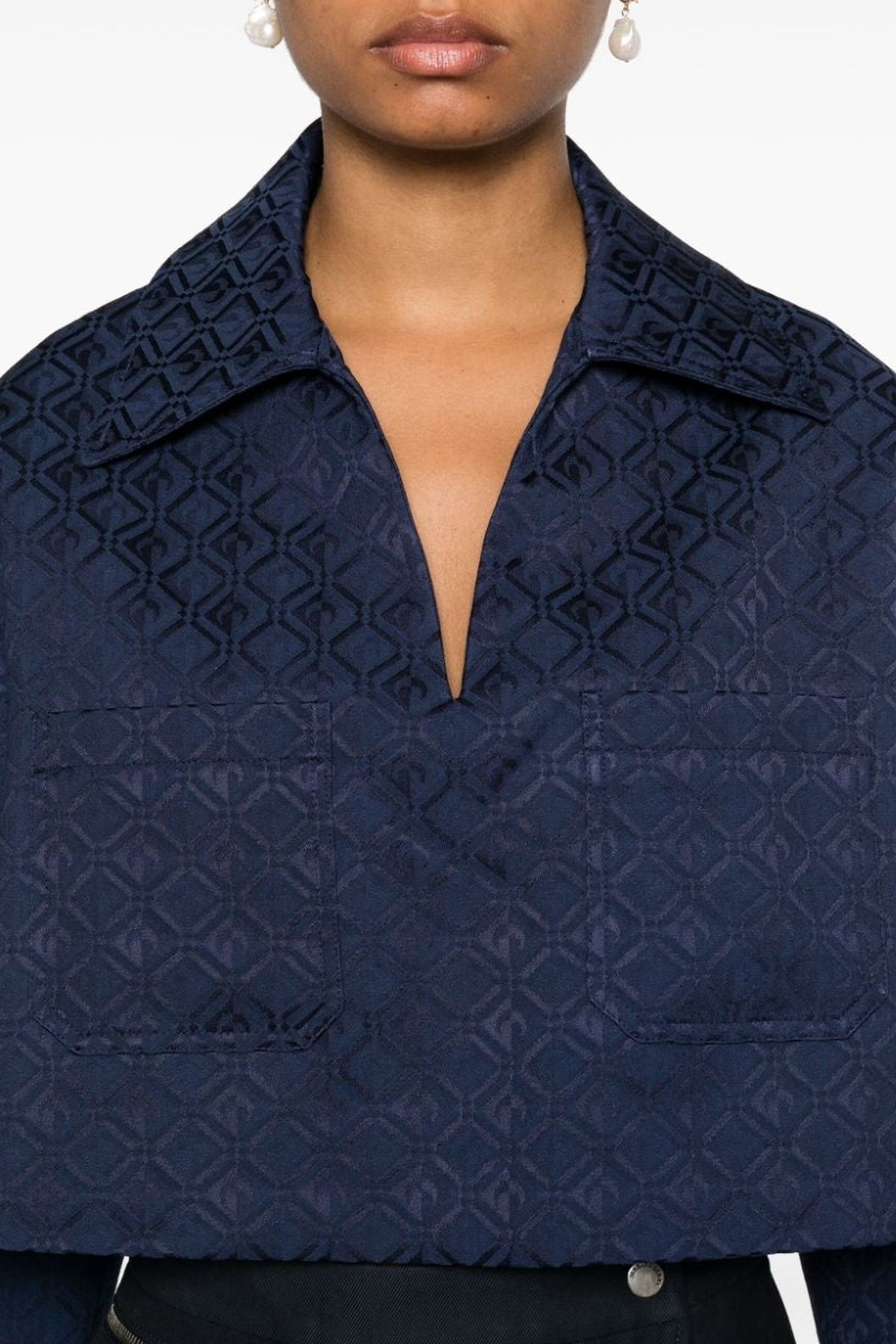 Vareuse habillée en jacquard Moon Diamant - Navy
