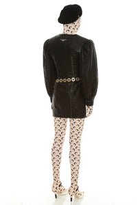 Robe en cuir deadstock Upcyclé - Black