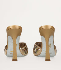 Sandales à talons Ginger 105 à strass en satin - Oro & Sunshine