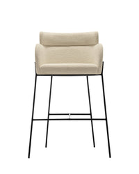 Tabouret de bar Baron - Blanc Bouclette