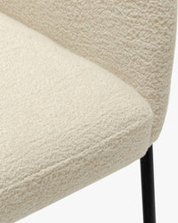 Tabouret de bar Baron - Blanc Bouclette