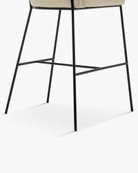 Tabouret de bar Baron - Blanc Bouclette