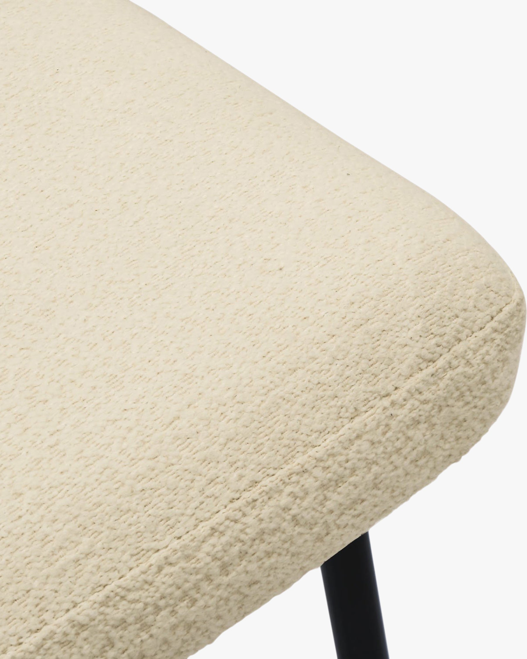 Tabouret de bar Bane - Blanc bouclette